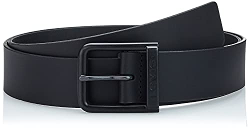 Levi's Męski pasek metalowy Alderpoint, Zwykły czarny, 75 cm