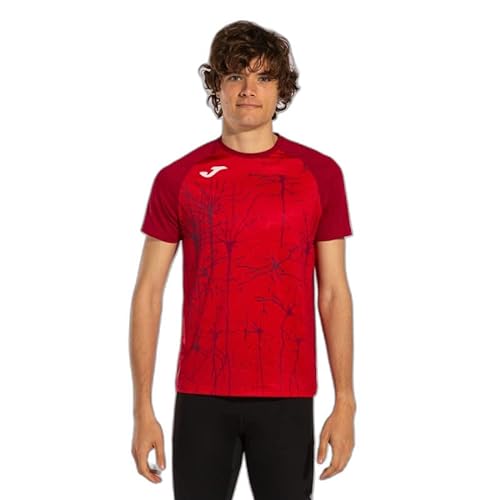 Joma Męski T-shirt z krótkim rękawem, czerwony, 3XS