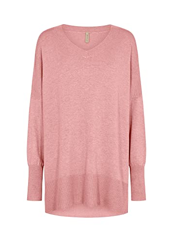 SOYACONCEPT Women's SC-Dollie 728 damski sweter, różowy melanż, XXL, różowy (rose melange), XXL