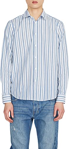 Sisley Mens 5H71SQ022 koszula męska, wielokolorowa 901, L, Multicolor 901, L