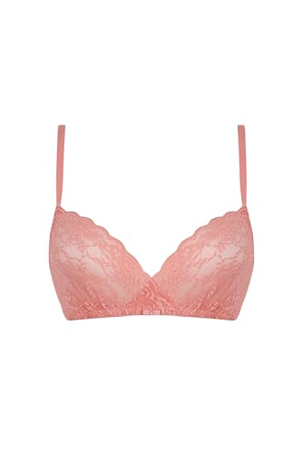 Women'secret Natural Trójkątny Biustonosz Koronkowy Koral Kobieta, Pomarańczowy, 100B