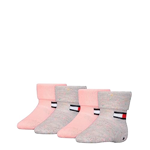 Tommy Hilfiger Fold Over Pończochy dziecięce, Pink Combo, 15/18
