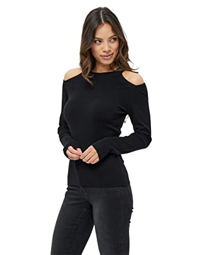 Desires Arlo damski sweter z długim rękawem i odkrytymi ramionami, czarny, L, Czarny, L