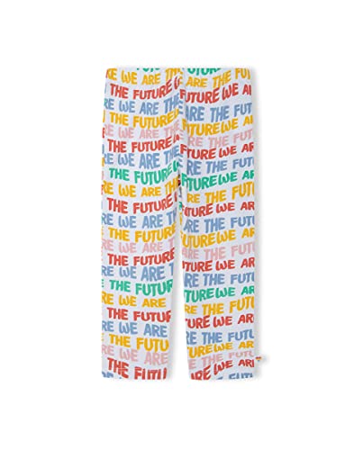 Tuc Tuc Dziewczęce legginsy Happy Message, białe, jeden rozmiar