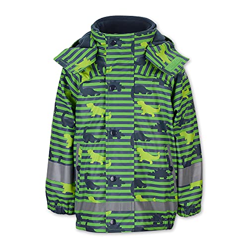 Sterntaler Dino chłopięca kurtka przeciwdeszczowa z kurtką wewnętrzną, wielofunkcyjna kurtka 3 w 1, zielony, 98 cm