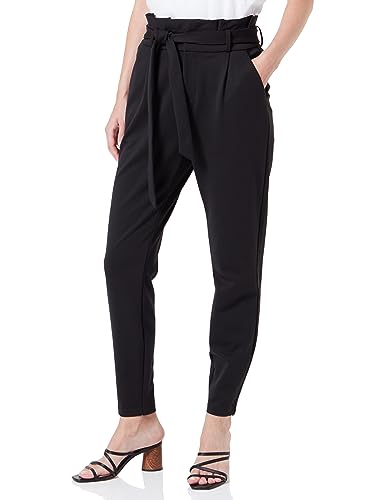 Bestseller A/S Damskie spodnie VMLUCCAEVA HR Paperbag Pant GA NOOS, czarne, S/34, Schwarz, 34-S-L