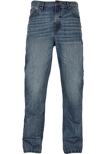 Urban Classics Spodnie męskie Flared Jeans Sand Destroyed Washed 42, piasek zniszczony, 42