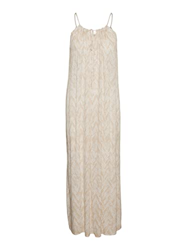 VERO MODA Women's VMCLAIRE MENNY Singlet Maxi Dress WVN GA sukienka, Irish Cream/AOP:Claire, S, Irish Cream/Aop: claire, S