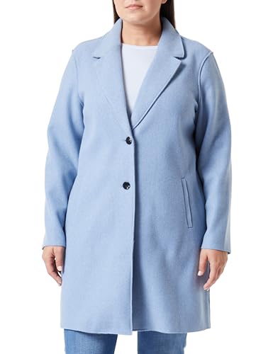 ONLY CARMAKOMA CARNEW Carrie Bonded Coat OTW NOOS długi płaszcz, Kentucky Blue, S-42/44, Kentucky Blue, S