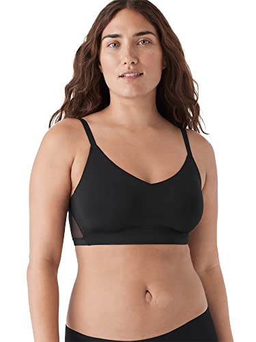 True & Co Damski stanik z regulowanym paskiem do podnoszenia ciała, czarna siatka, XL (85C-D-90A-B)