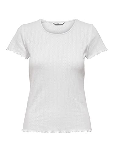 Bestseller A/S Damskie ONLCARLOTTA S/S JRS NOOS Top, białe, XXS, biały, XXS