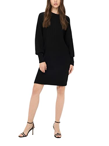 ONLY Women's ONLALEXIS L/S Bead KNT sukienka damska, czarna, XS