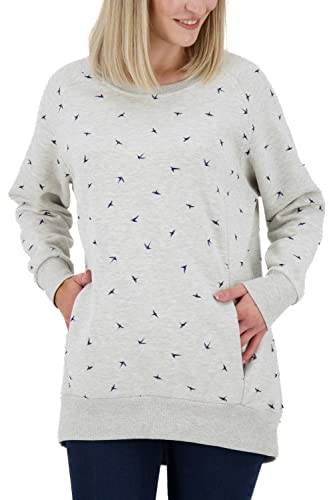 Alife and Kickin HelenAK B Crewneck damski sweter z okrągłym dekoltem, bluza XS-XXL, Cloudy Melange, cloudy melange, XXL