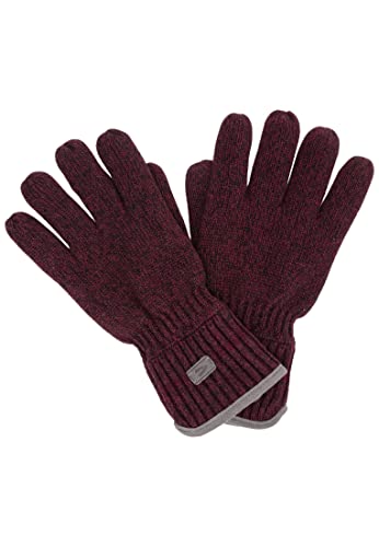 Camel active Męskie rękawiczki z dzianiny, Merlot, XXL