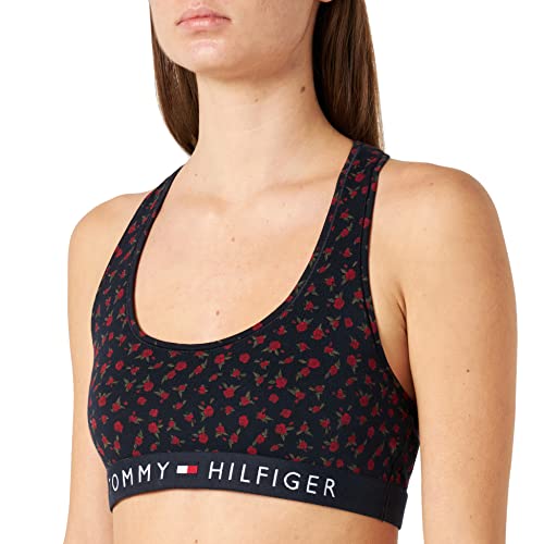 Tommy Hilfiger Damski biustonosz bez podszewki z nadrukiem Bralette, Rose Aop, S