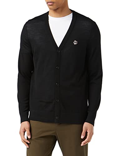 Ted Baker Męski sweter MMK-Stepney-LS Core kardigan sweter, czarny, 3 (UKM)