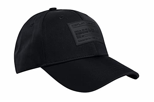 Replay Męska czapka baseballowa AM4306, 098 czarna, UNIC, 098 BLACK, jeden rozmiar