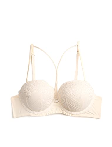 Koton Damski biustonosz z dodatkową wyściółką, koronkowy, Off White (003), 75A