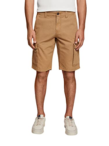 ESPRIT Szorty cargo, 100% bawełna, khaki beżowy, 32W