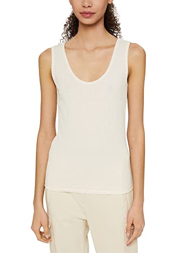 edc by ESPRIT T-shirt damski, 110/Off White, L