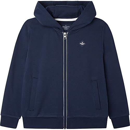 Hackett London Chłopięca bluza z kapturem Hackett Zip Hoody, granatowy blezer, 15 Lat
