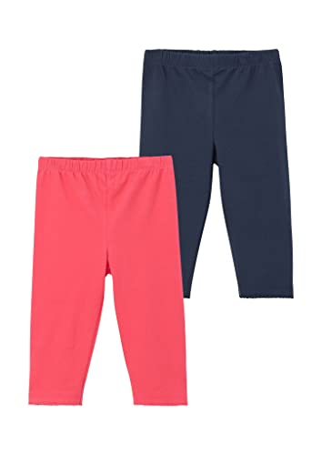 s.Oliver Dziewczęce legginsy Capri w dwupaku, Niebieski | czerwony 5952, 122 cm