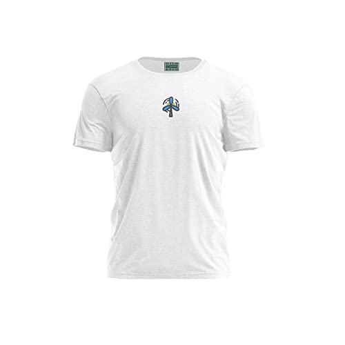 Bona Basics, Nadruk cyfrowy, męski t-shirt basic,% 100 bawełna, biały, casualowy, męskie topy, rozmiar: XL, biały, XL