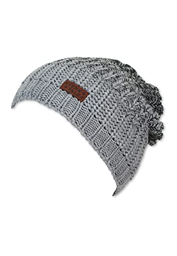 Sterntaler Unisex dziecięca czapka dziergana strukturalna czapka, Srebrny mel., 57