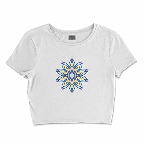 Bona Basics, Koszulka damska z nadrukiem cyfrowym,%100 bawełna, biała, casualowa, topy damskie, rozmiar: XL, biały, XL Krótki