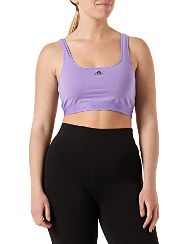 adidas Damski biustonosz typu crop, fioletowy, XL