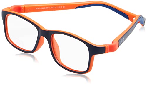 NANOVISTA Okulary Unisex dla dorosłych, Bicolor Granatowy Matowy/Pomarańczowy, 46