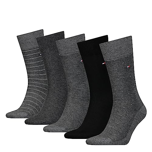 Tommy Hilfiger Skarpety męskie w pudełku prezentowym, Ciemnoszary melanż, 40-42 EU