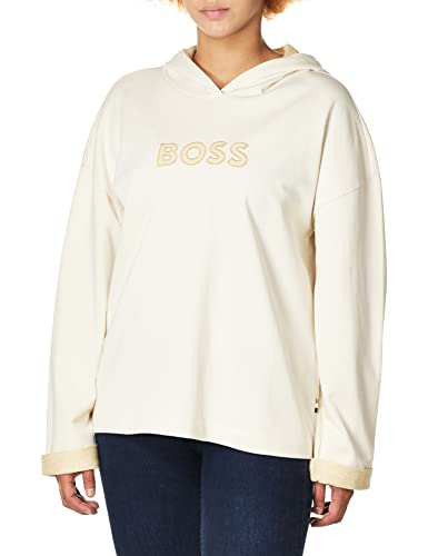 BOSS Damska bluza z kapturem C_enjola, Otwarta biel118, M