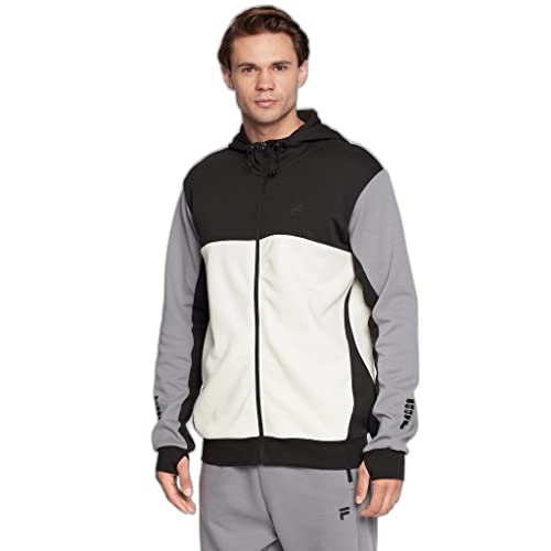 FILA Męska kurtka z kapturem RABAUL Slim fit Track Jacket, Moonless Night-Night Owl-Egret, S