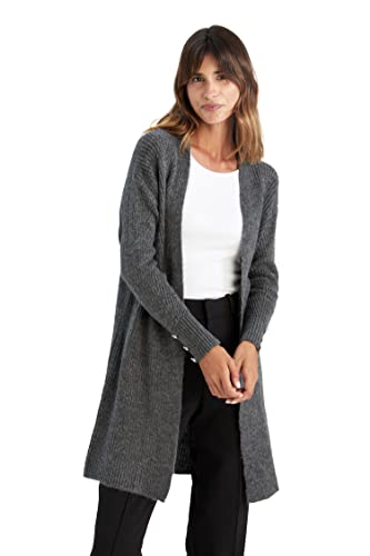 DeFacto Kardigan normalny krój dla kobiet kardigan na topy damski (ANTRASIT-800-13, XL), Antrasit-800-13, XL
