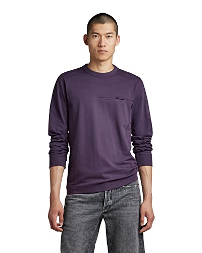 G-STAR RAW Męski t-shirt Aviaton, purpurowy (Carbonne Purple D285-0013), L, Purpurowy (Carbonne Purple D285-0013), L