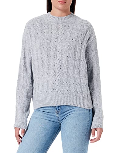 Mavi Damska bluza z okrągłym dekoltem, szary melanż, XL