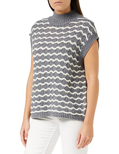 United Colors of Benetton Kamizelka damska, Wielokolorowy szary i biały 904, S