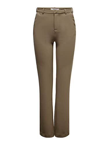 ONLY Damskie spodnie Onlraffy-yo Life Mid STR Pant TLR Noos, Fossil, 30-3XL-L