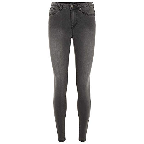 VERO MODA Jeansy damskie Slim Fit VMTANYA Normalny Waist, Dark Grey Denim, L