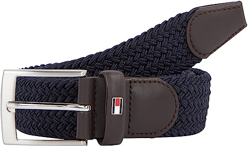 Tommy Hilfiger Pasek Męski New Adan Belt 3.5 cm Tkanina, Sky Captain, 7 (Taglia Produttore: 95)