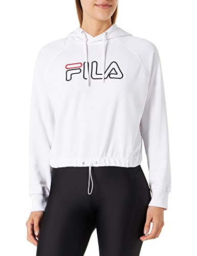 FILA Damska bluza z kapturem Sarena Cropped, jasna biel, S, Bright White, S