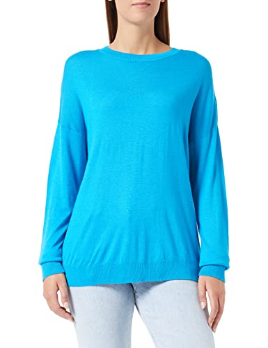 United Colors of Benetton Damski sweter z długim rękawem z okrągłym dekoltem, Jasnoniebieski, 30 m, M