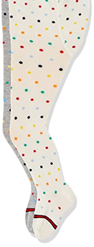 Tommy Hilfiger Rajstopy dziecięce (2 sztuki), biały/szary melanż, 74/80 cm