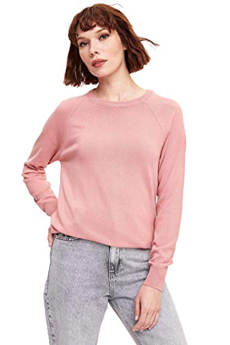 DeFacto Sweter normalny krój dla kobiet – sweter z golfem na topy damski (różowy, XL), rose, XL