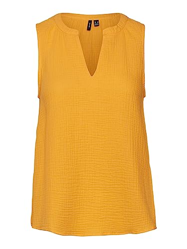 VERO MODA Women's VMNATALI NIA SL WVN Top, Radiant Yellow, S, jaskrawy żółty, S