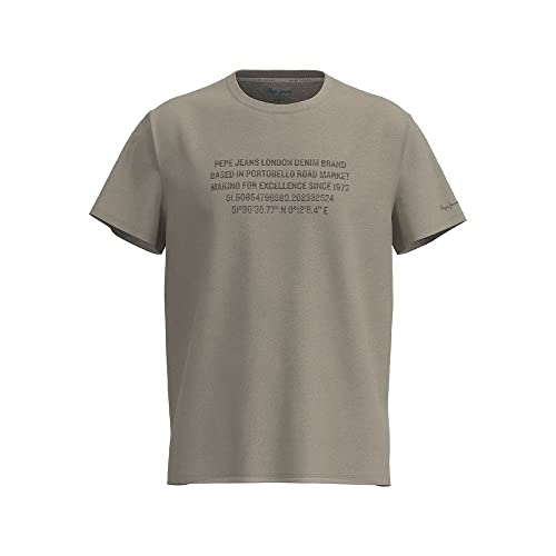 Pepe Jeans Koszulka męska Ricci, Brązowy (Malt), XS