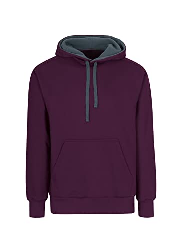 Trigema Damska bluza z kapturem 575905, oberżyna, XXL, bakłażan, XXL