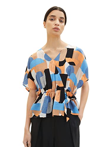 TOM TAILOR Damska 1036711 bluzka, 31817-Abstract Retro Shapes Design, 44, 31817 - Abstract Retro Shapes Design, 44