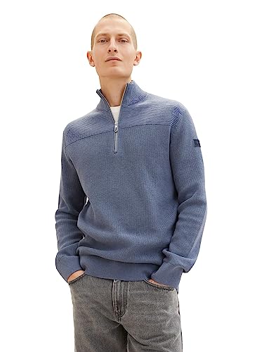 TOM TAILOR sweter męski, 18964 - Vintage Indigo Blue Melange, XL
